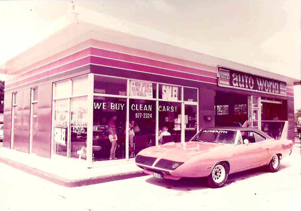 Store front of Kline's RV Center in 1978.